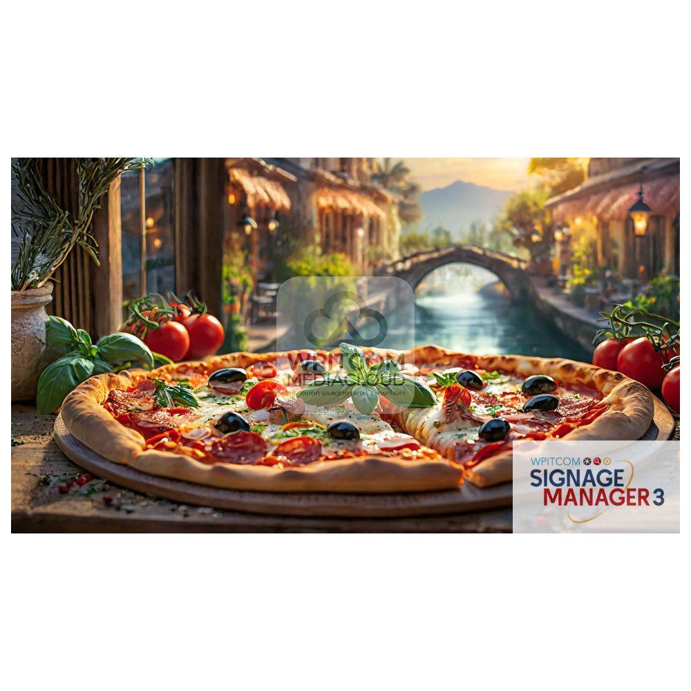 Pizza Ialiana with background