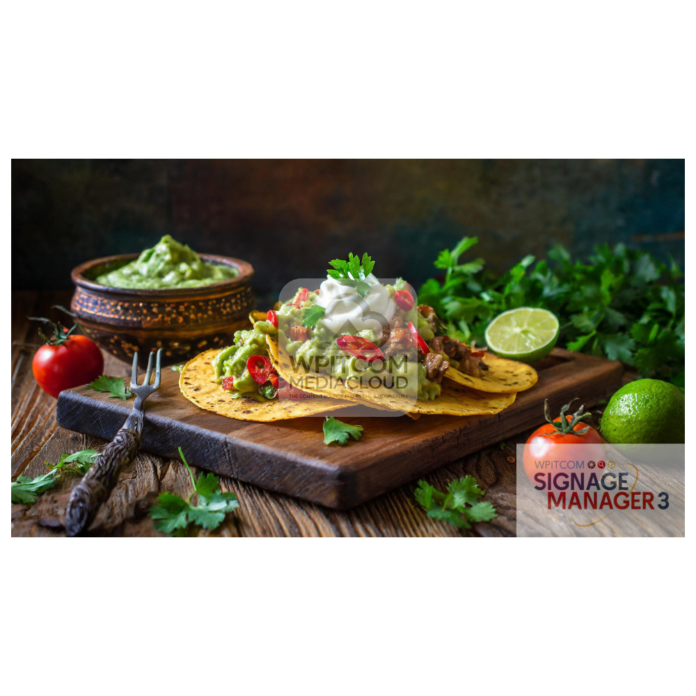 Mexican food - tortillas with avocado, meat and vegetable