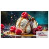 Ice creem with raspberries
