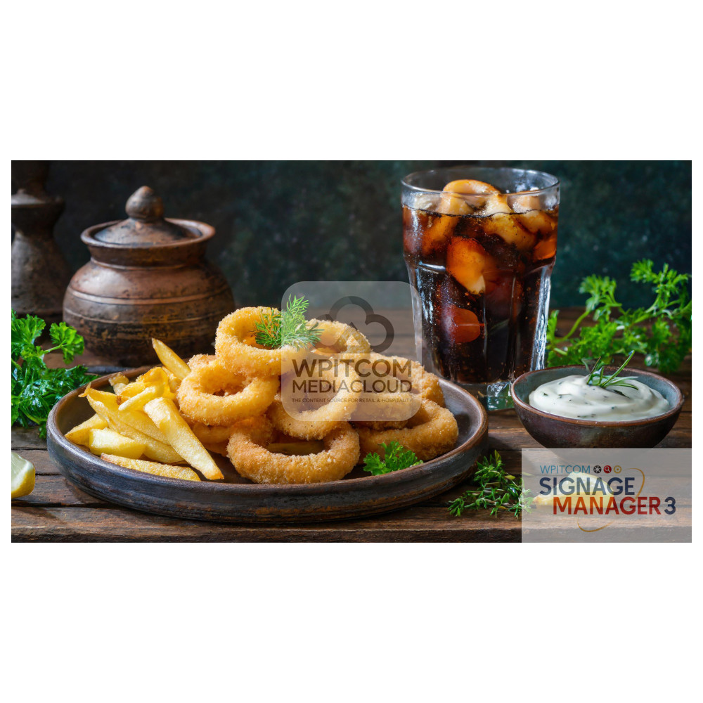 A plate of squid rings with sauce