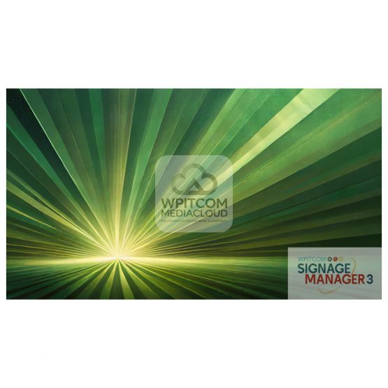 Green background with rays