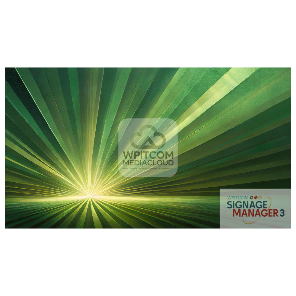 Green background with rays