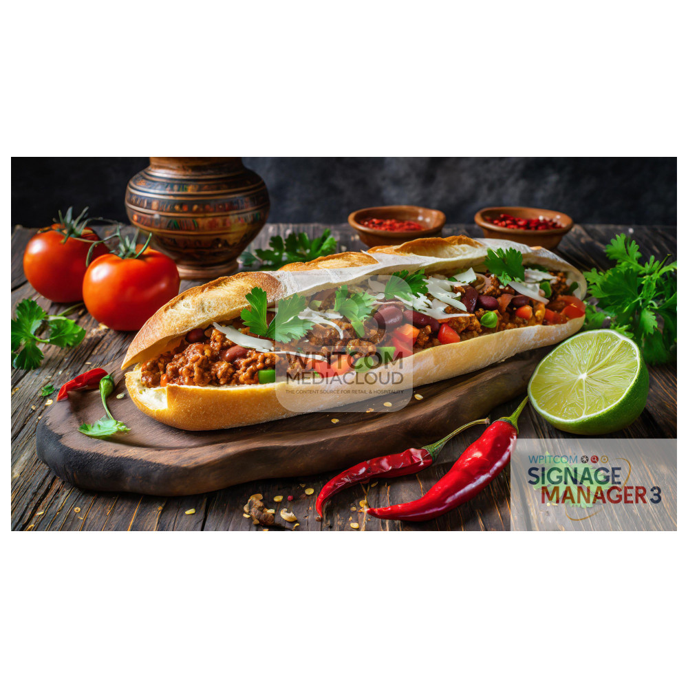 Mexican Food - Saandwich with meats and lemon