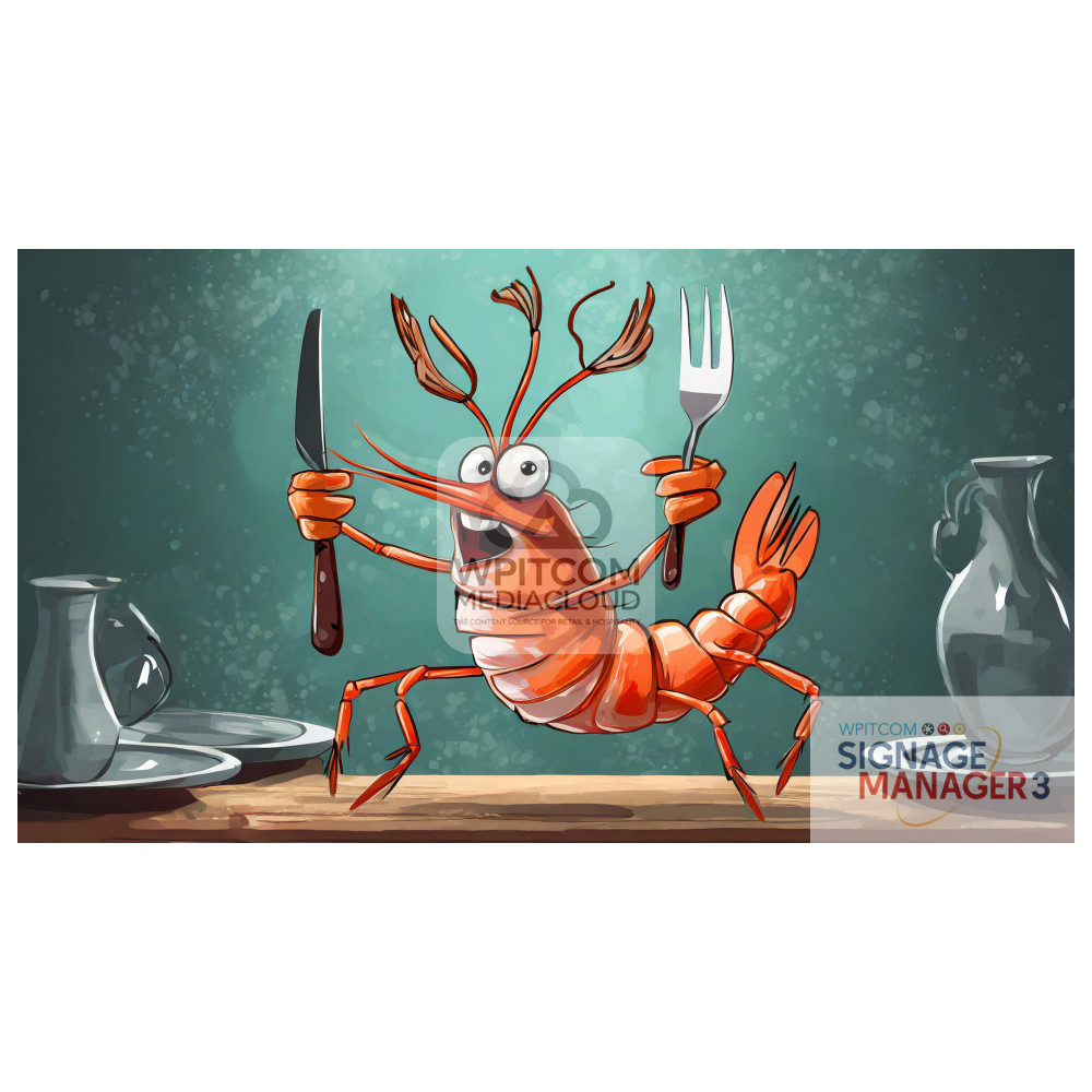 A dancing lobster