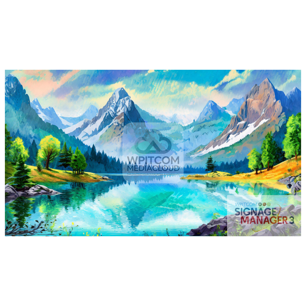 Canadian blue water lake in the mountains