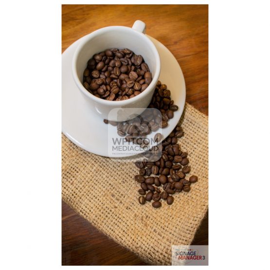 A cup of of coffee beans