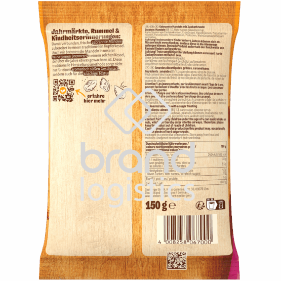 4008258067000-Seeberger Gebrannte Mandeln 150 g