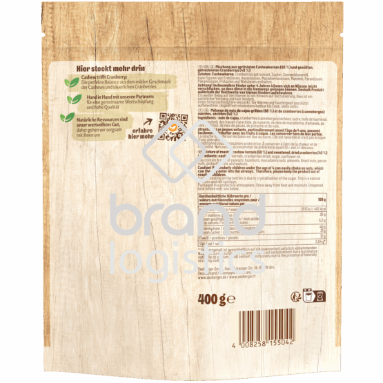 4008258155042-Seeberger Cashew-Cranberry-Mix 400 g