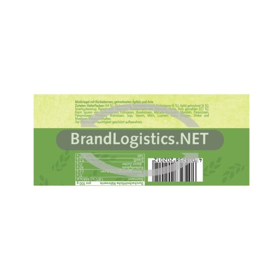 4008258202012-Seeberger Haferriegel Kürbiskerne, Apfel & Anis 50 g