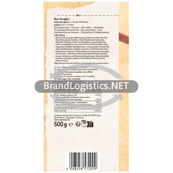 4008258572009-Seeberger Rohrzucker fein unraffiniert 500 g