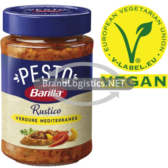 8076809576581-Barilla Pesto Rustico Mediterraneo 200 g
