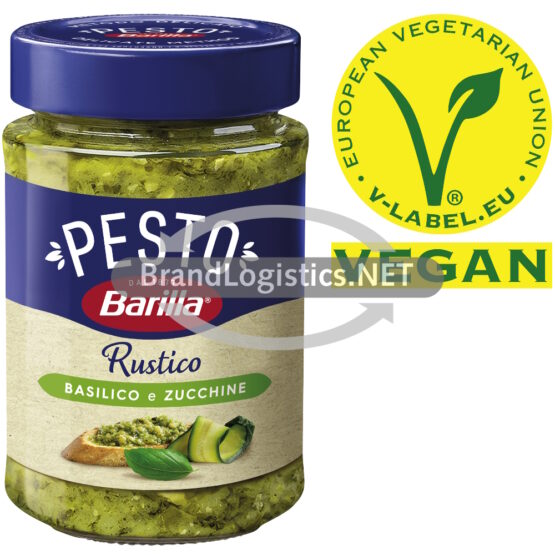 8076809576598-Barilla Pesto Rustico Basilico & Zucchine 200 g