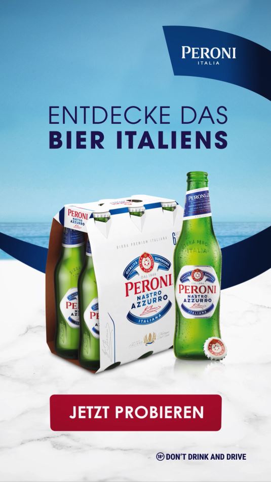 PERONI Nastro Azzurro Spot - Entdecke das Bier Italiens 9x16