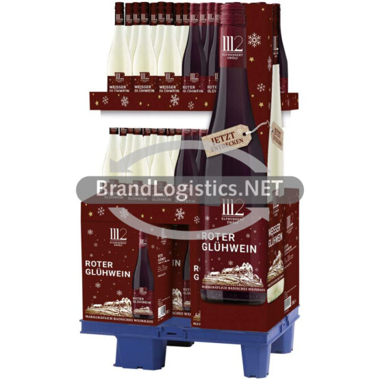 1112 Glühwein 2-fach sortiert Display 90x0,75 l