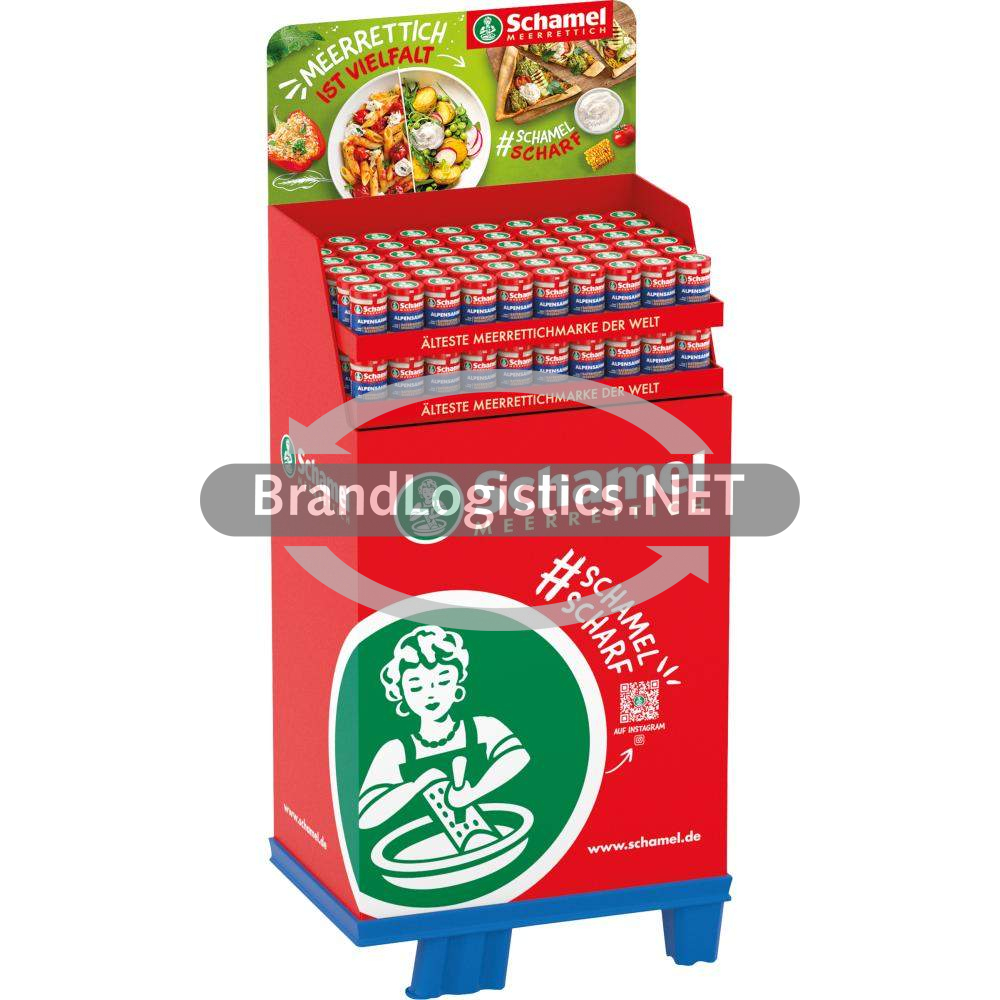 Schamel Bayerischer Meerrettich Alpensahne 1/4CH Display 120x135 g Glas