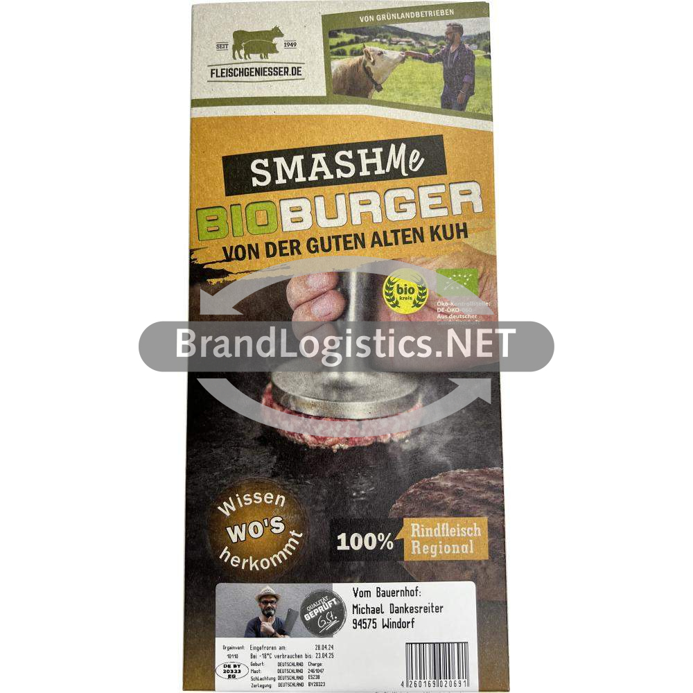 Fleischgeniesser SMASHMe Bio Burger von der guten alten Kuh 240 g