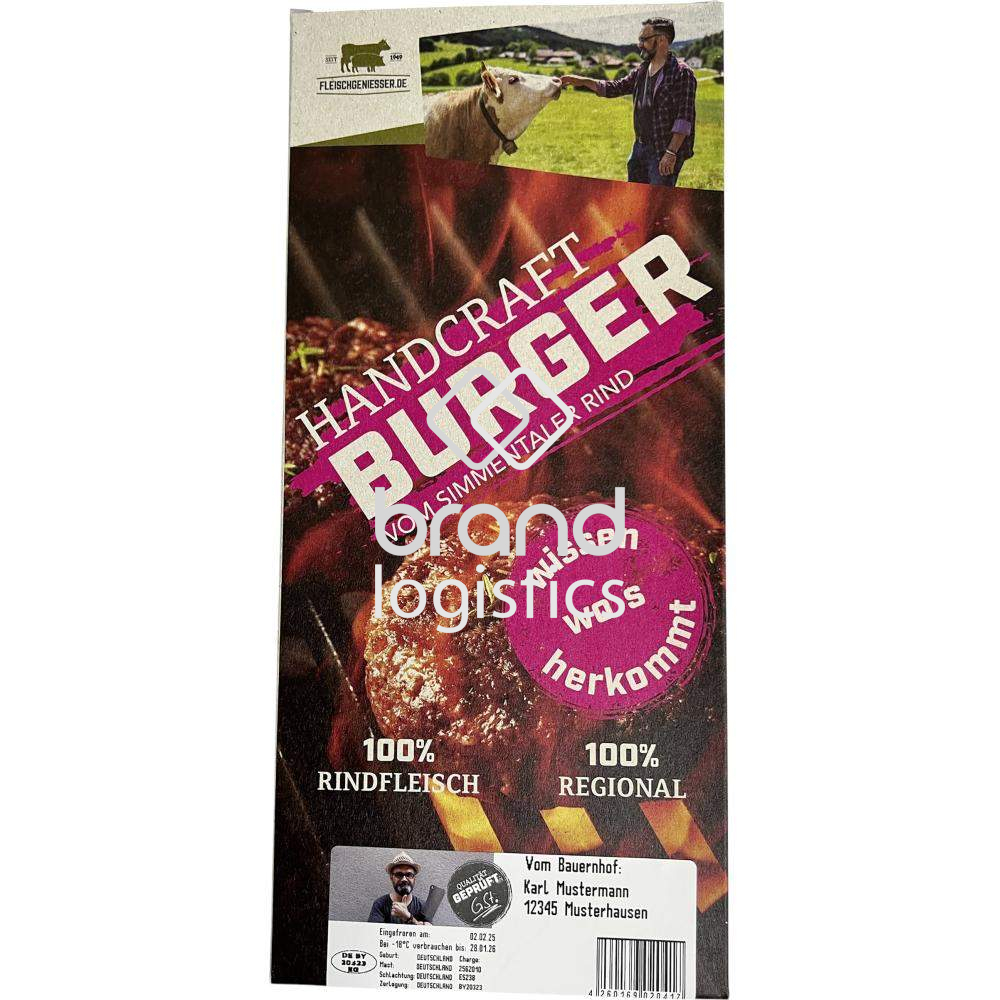 Fleischgeniesser Handcraft Burger vom Simmentaler Rind 260 g