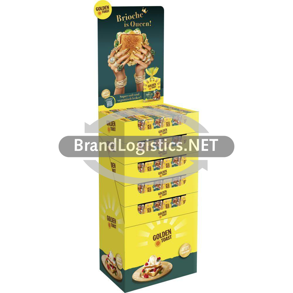 Golden Toast Vegan Brioche Sandwich Display 60x375 g