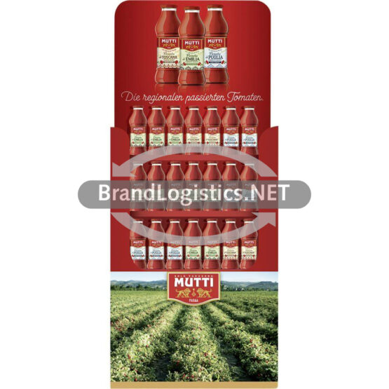 8005110002458-MUTTI “Passata” Regionali Emilia + Puglia + Toscana Mix-Display 126×400 g