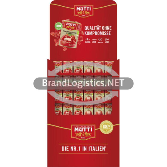 MUTTI Bio Polpa Pezzi + Bio Pelati Mix-Display 132x400 g