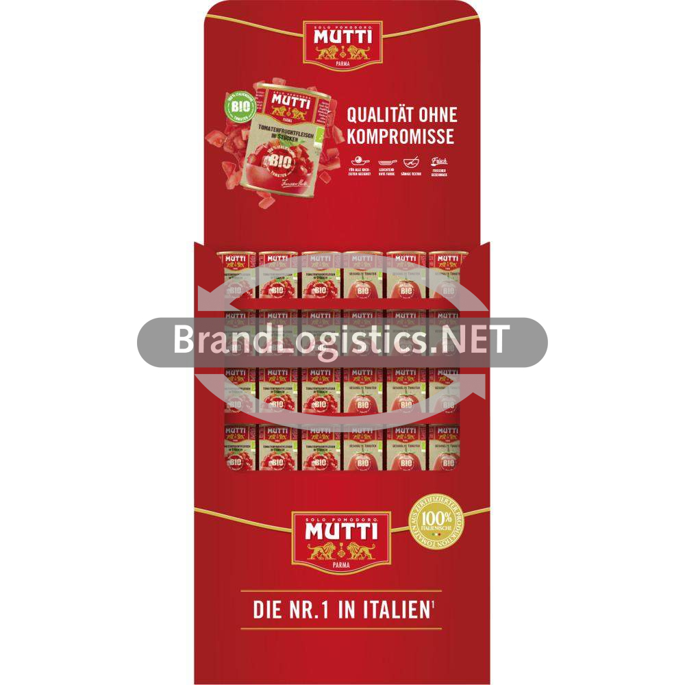 MUTTI Bio Polpa Pezzi + Bio Pelati Mix-Display 132x400 g