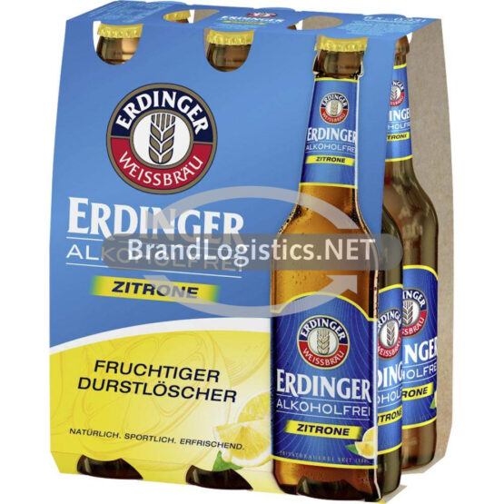 ERDINGER Alkoholfrei Zitrone Sixpack 6x0,33 l