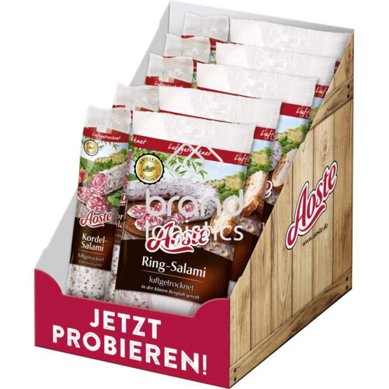 Aoste Salami Ring/Kordel Mix Karton 10x250 g