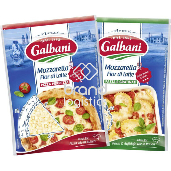 Galbani Mozzarella Fior di Latte gerieben Pasta 150 g + Galbani Mozzarella Fior di Latte gewürfelt Pizza 150 g