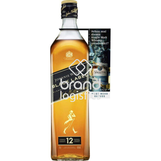 Johnnie Walker Black Label 12Y 40 % Vol. 0,7 l mit tip on Singleton