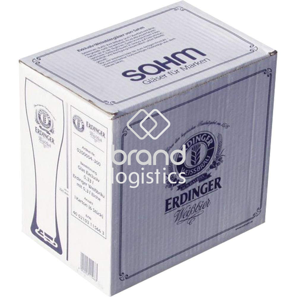 ERDINGER Glas 0,3 l Alkoholfrei Erdinger Weißbräu 6er Karton