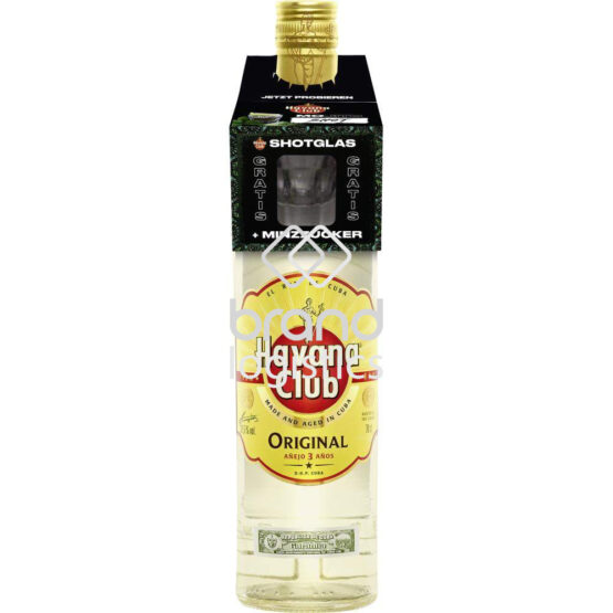 Havana Club 3 Jahre 37,5% 0,7 l + Shotglas - Winterpromotion 2025