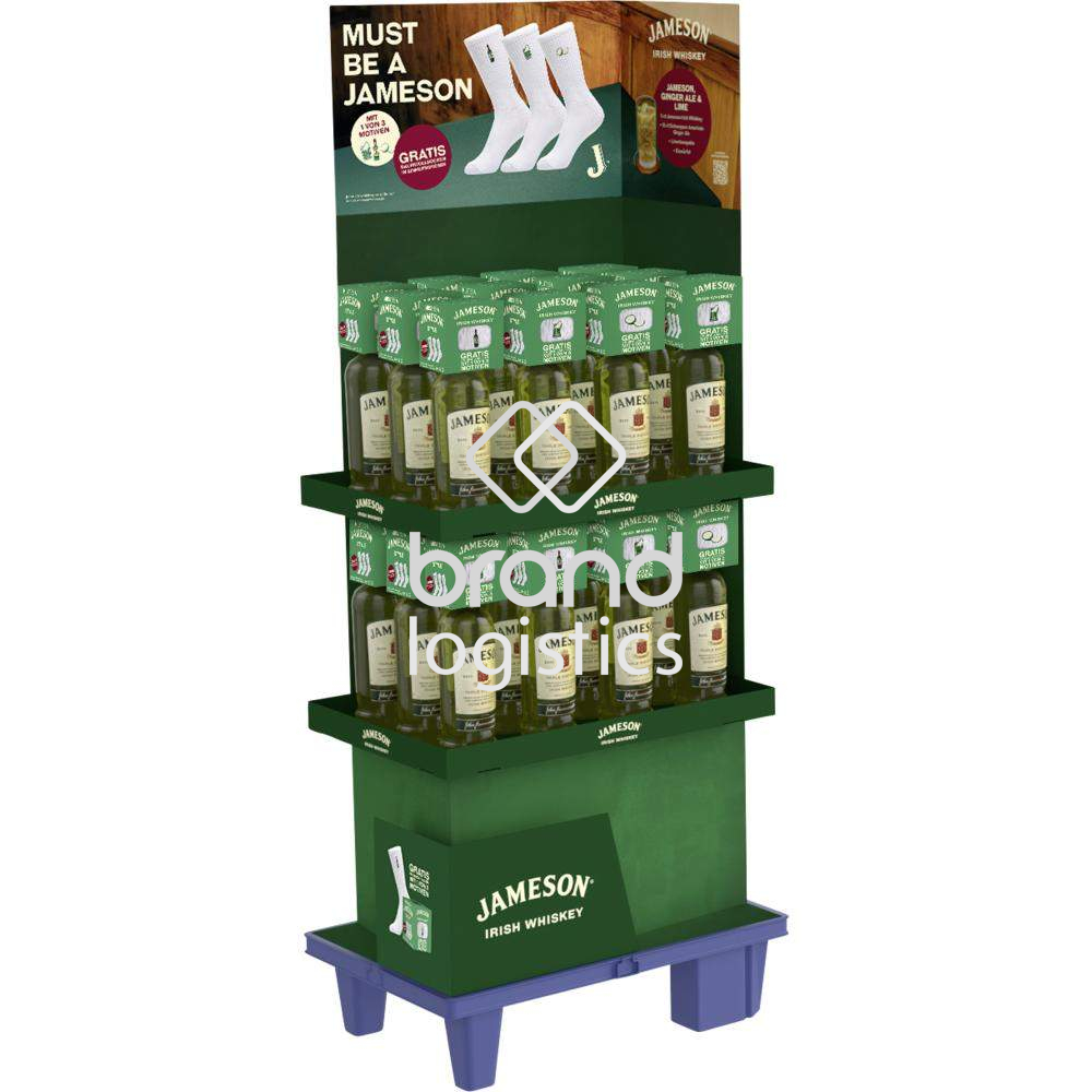 Jameson Irish Whiskey 40% 24x0,7 l Display + Gratis Paar Socken - Winterpromotion 2025