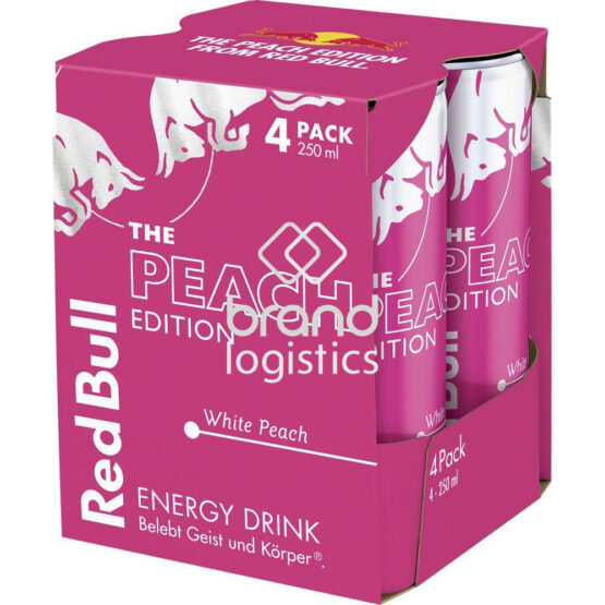 Red Bull Energy Drink Peach Edition White Peach 4-PACK 4x250 ml DPG