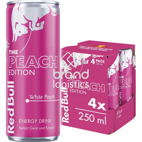 Red Bull Energy Drink Peach Edition White Peach 4-PACK 4x250 ml DPG E-Commerce