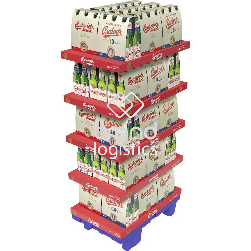 Budweiser Budvar Premium Lager & 0.0 % alkoholfreies Lager Display