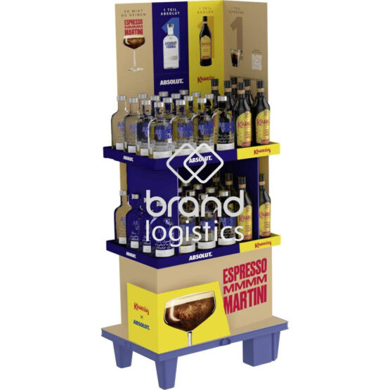 Absolut Vodka + Kahlua Mix Display 16-40% vol. 2-fach Display 44x0,7 l