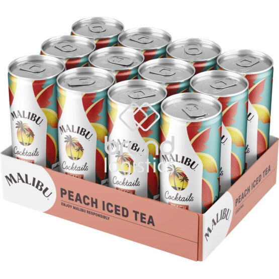 Malibu Peach Iced Tea 10% Vol. Tray 12x0,25 l