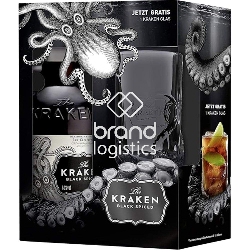 The Kraken Black Spiced 40 % Vol. 0,7 l + Glas GP