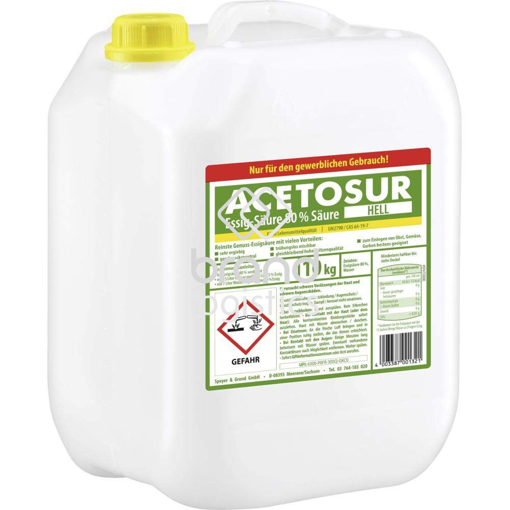 Acetosur Essig-Säure 80 % hell 10 kg