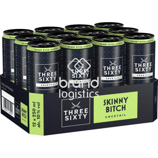 Three Sixty Vodka Skinny Bitch 10% Vol. 12 x 0,33 l DPG