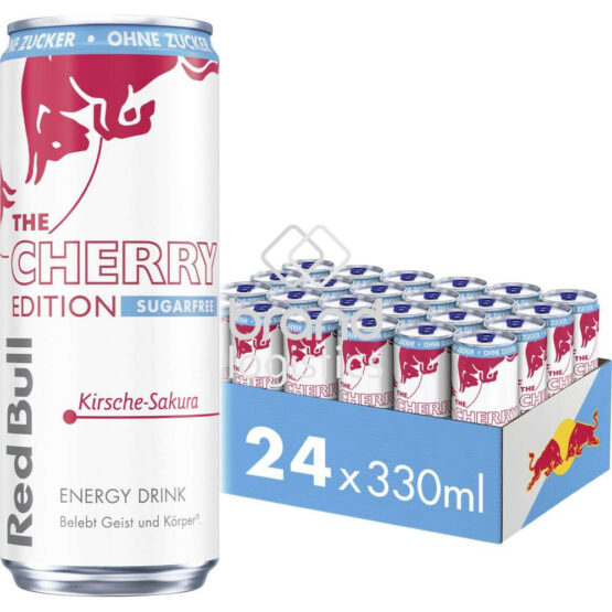 Red Bull Energy Drink Cherry Edition, Sugarfree, Kirsche-Sakura, 24 x 330ml EINWEG E-Commerce