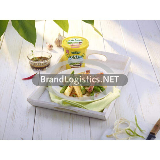 Karamellisierter Spargel mit Garnelen