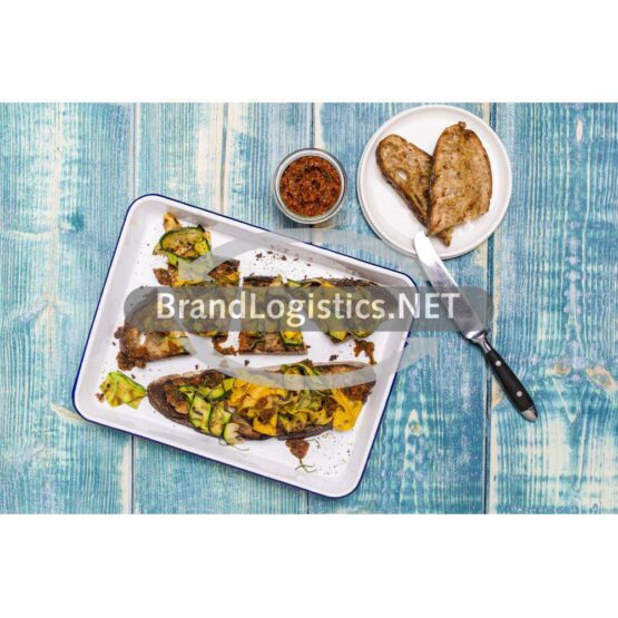 8076809580724-Eingelegte, marinierte Zucchini auf geröstetem Brot