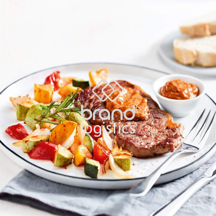 Rumpsteak mit Gemüse und Pesto Rosso