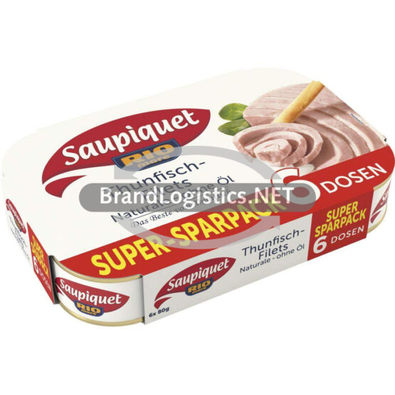 Saupiquet Rio Mare Thunfisch-Filets Naturale ohne Öl 6x80 g