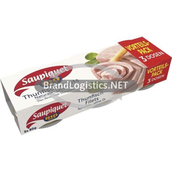 Saupiquet Rio Mare Thunfisch-Filets Naturale ohne Öl 3x80 g