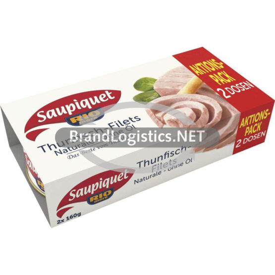 Saupiquet Rio Mare Thunfisch-Filets Naturale ohne Öl 2x160 g