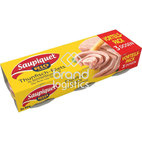 Saupiquet Rio Mare Thunfisch-Filets in Sonnenblumenöl 3x80 g