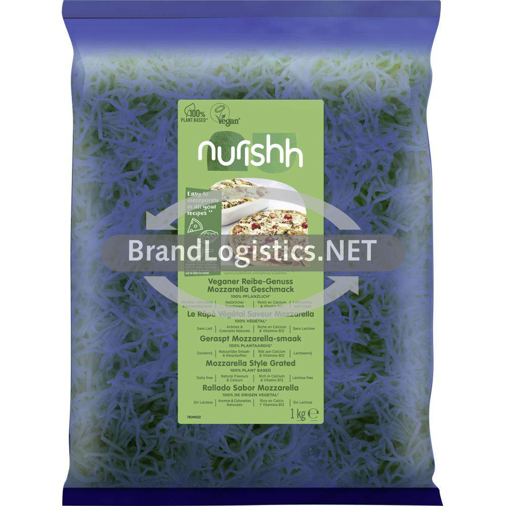 Nurishh Veganer Reibe-Genuss Mozzarella-Geschmack 1 kg