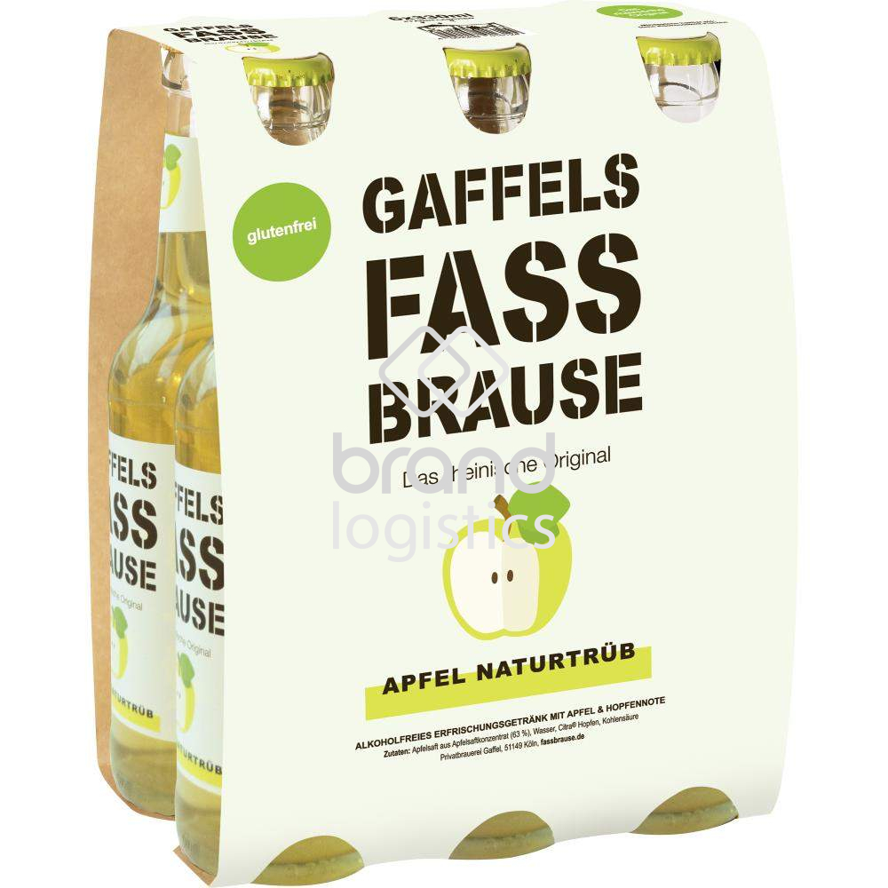 Gaffels Fassbrause Apfel naturtrüb Sixpack 6x0,33 l